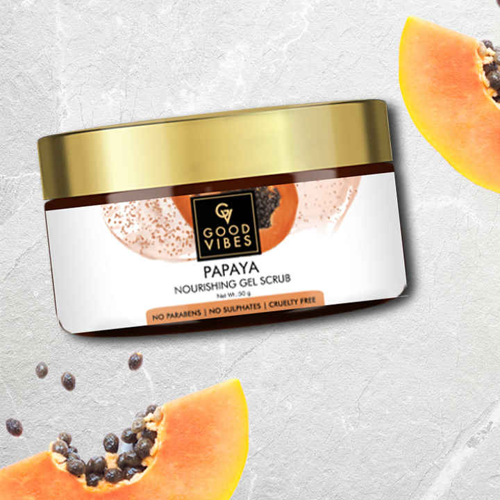 Buy Good Vibes Nourishing Gel Scrub - Papaya (50 gm) - Purplle