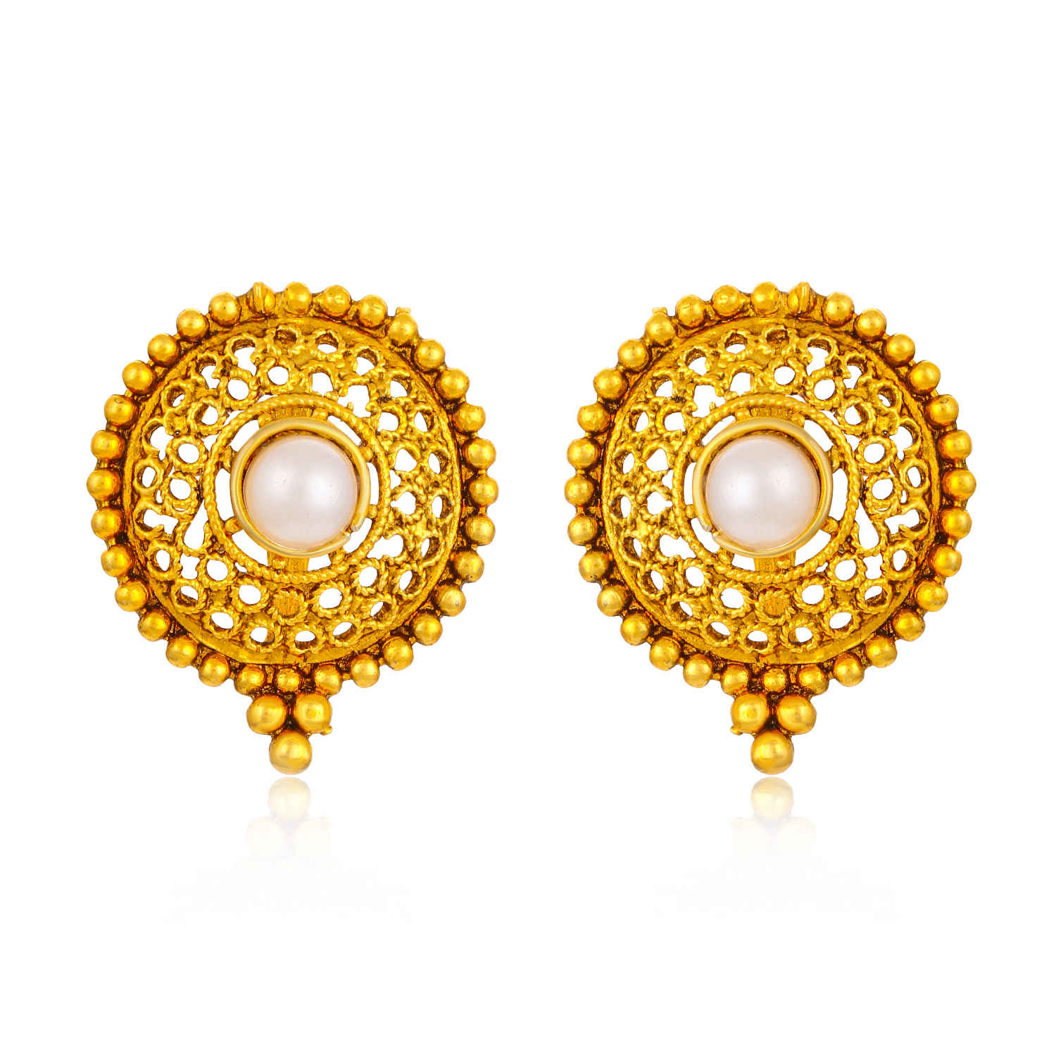 Buy Sukkhi Shimmering Pearl Gold Plated Earring for Women - E78655 - Purplle