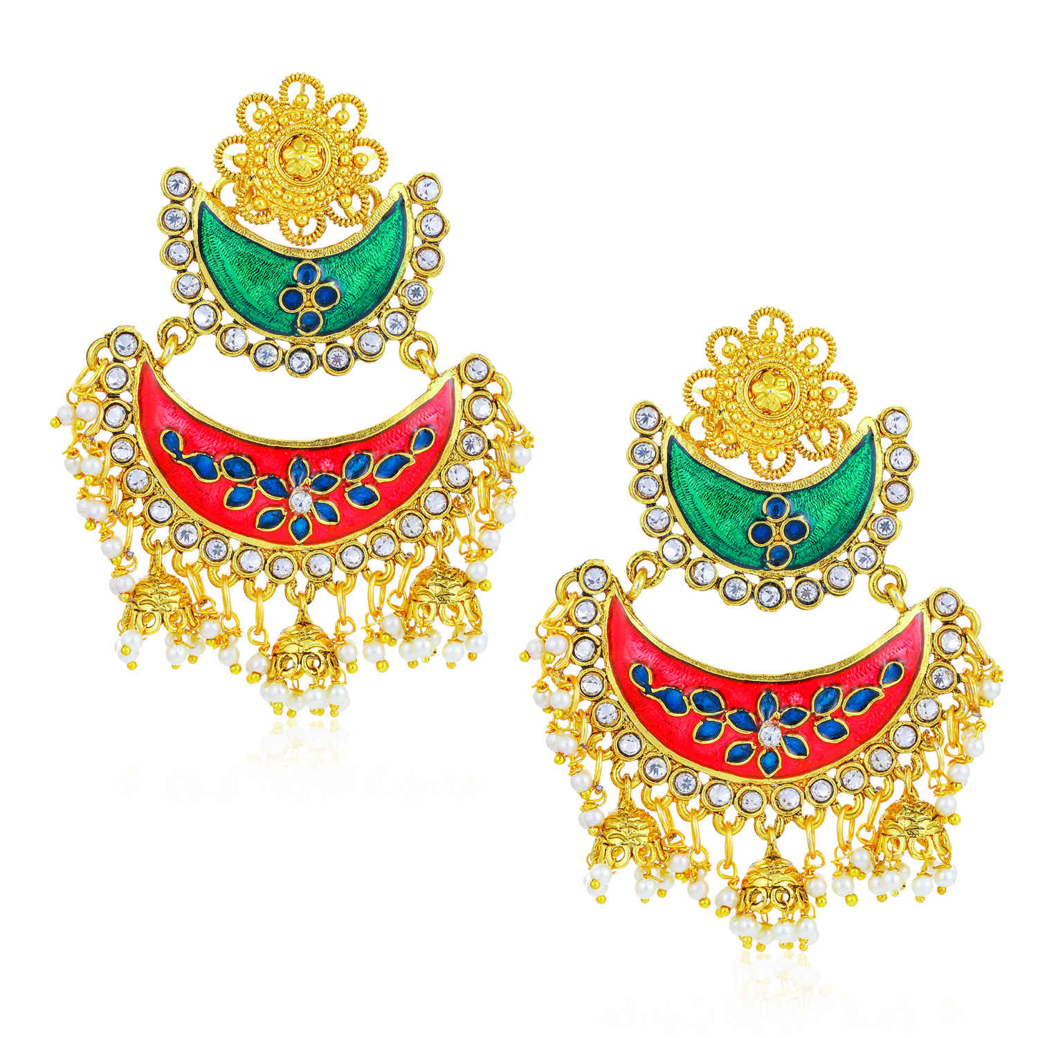 Buy Sukkhi Appealing Kundan Gold Plated Earring for Women - E78799 - Purplle