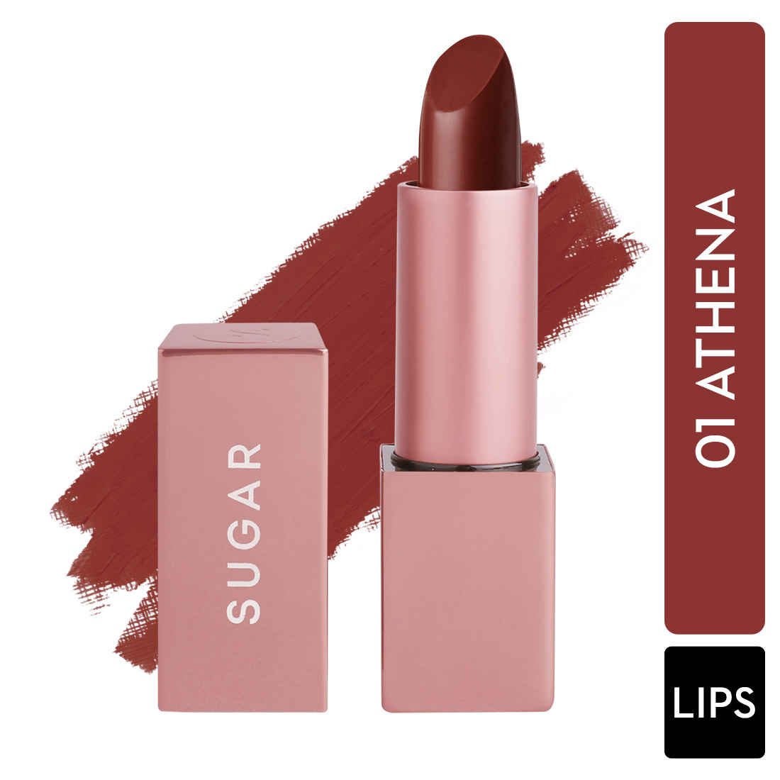 Buy SUGAR Cosmetics Mettle Matte Lipstick - 01 Athena Superior Pigmentation, Ultra-Light, Smooth Silky Lips - Purplle
