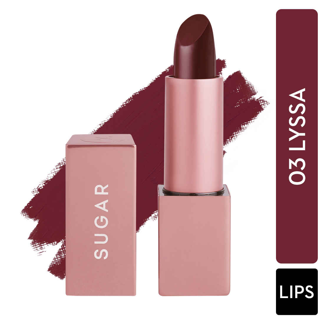 Buy SUGAR Cosmetics Mettle Matte Lipstick - 03 Lyssa Superior Pigmentation, Ultra-Light, Smooth Silky Lips - Purplle