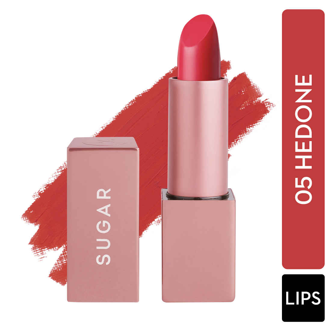 Buy SUGAR Cosmetics Mettle Matte Lipstick - 05 Hedone Superior Pigmentation, Ultra-Light, Smooth Silky Lips - Purplle