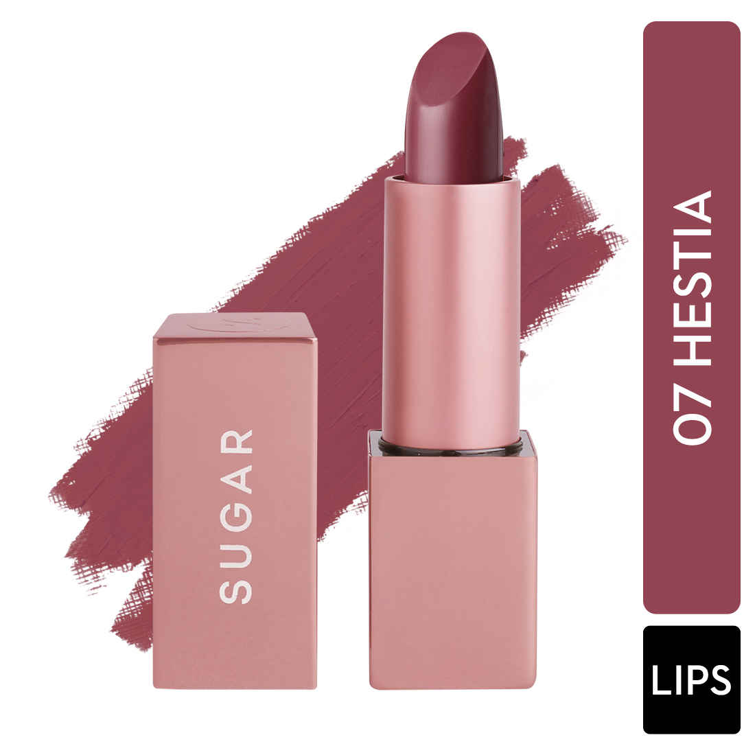Buy SUGAR Cosmetics Mettle Matte Lipstick - 07 Hestia Superior Pigmentation, Ultra-Light, Smooth Silky Lips - Purplle
