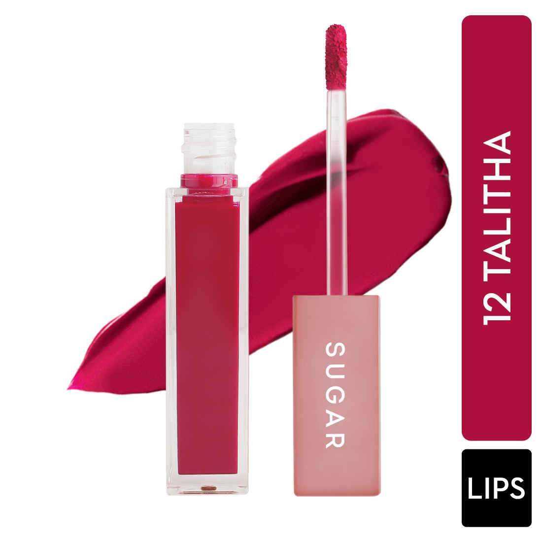 Buy SUGAR Cosmetics Mettle Matte Liquid Lipstick For Women | Highly Pigmented | Transferproof & Long Lasting |7Ml - 12 Talitha (Bright Magenta With Red Undertones) - Purplle