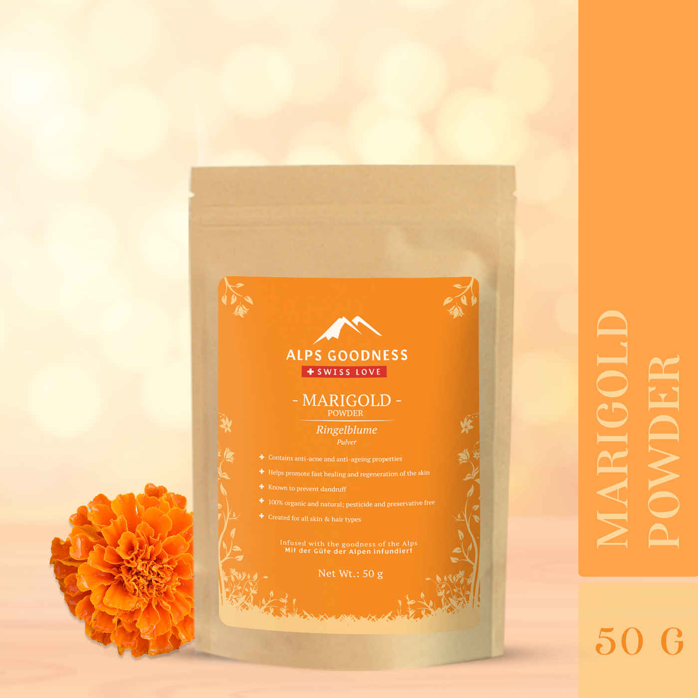 Buy Alps Goodness Powder - Marigold (50 gm) - Purplle