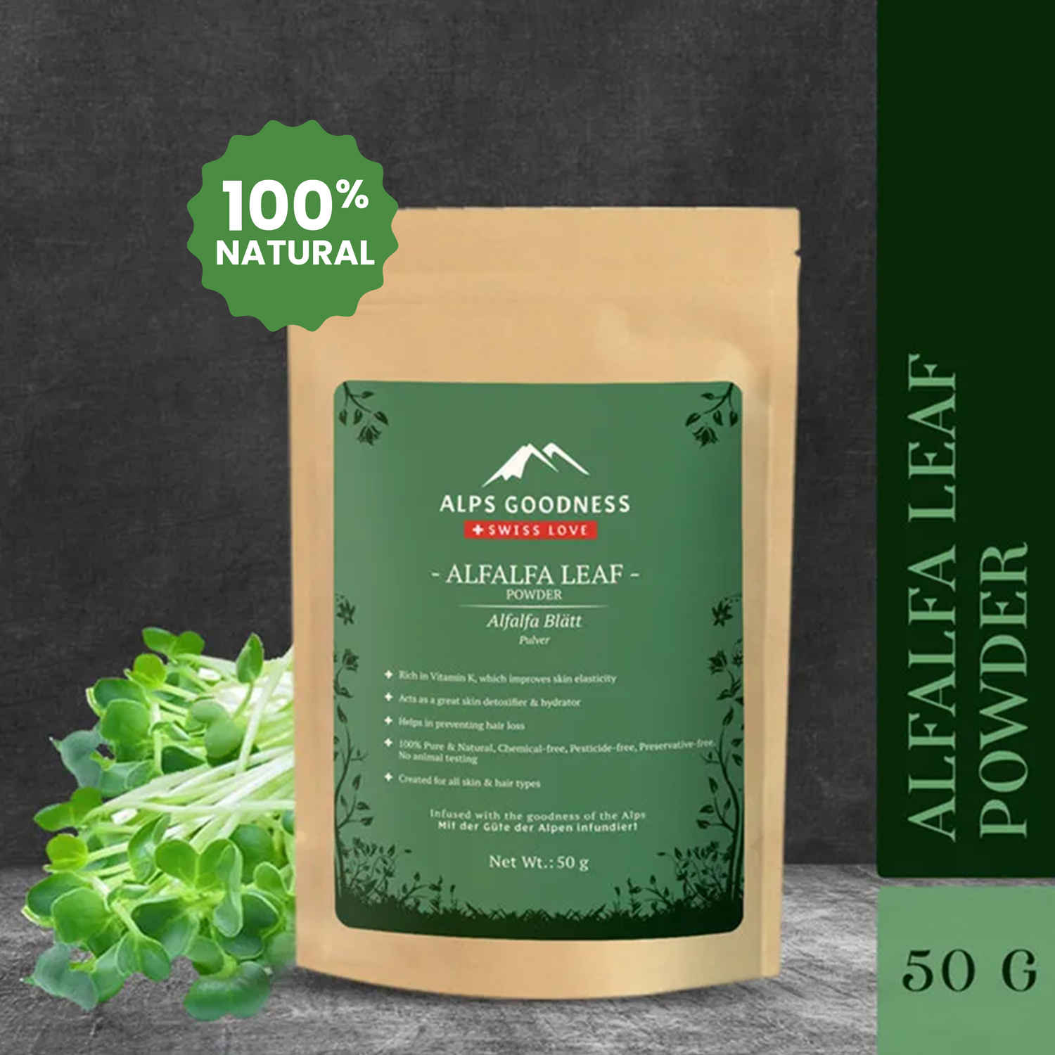Buy Alps Goodness Powder - Alfalfa Leaf (50 gm) - Purplle