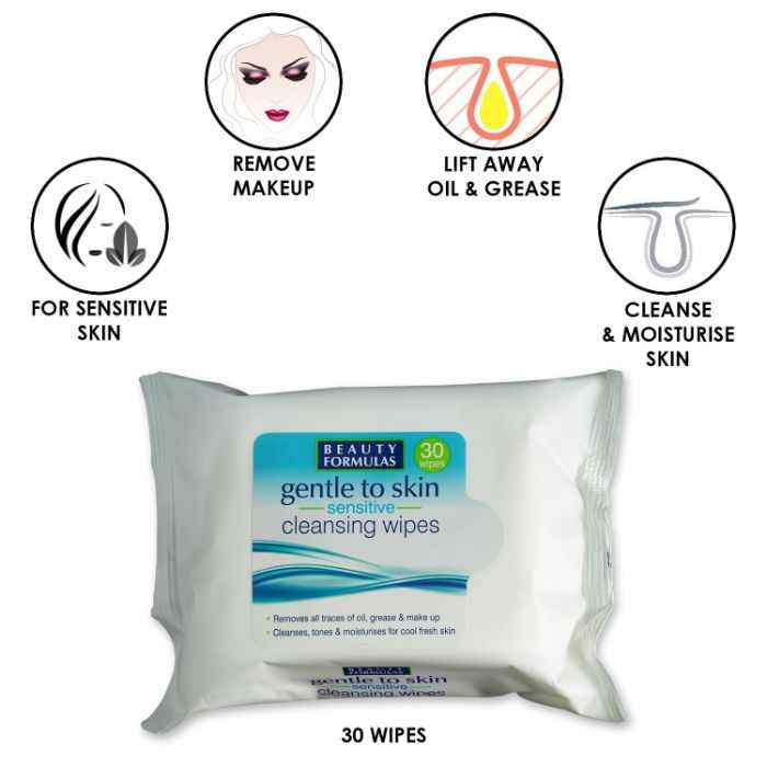 Buy Beauty Formulas Sensitive Cleansing Wipes - Purplle