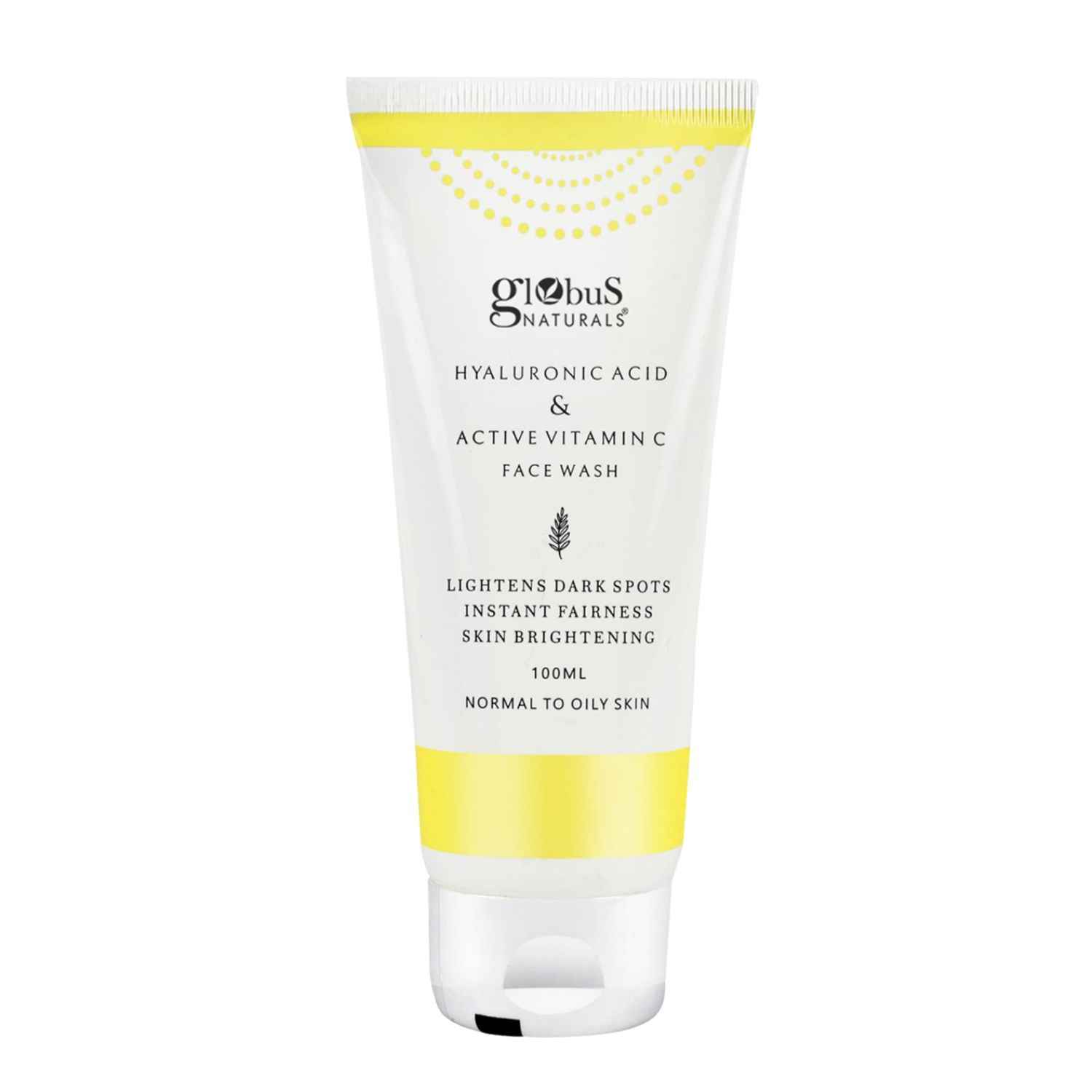 Buy Globus Naturals Hyaluronic Acid and Activ Vitamin C Face Wash(100 ml) - Purplle
