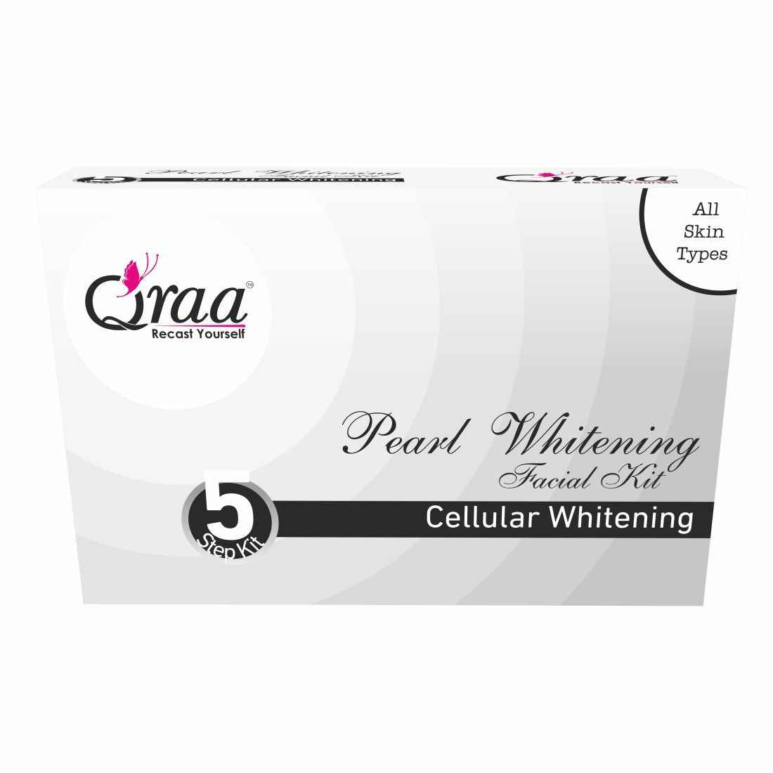 Buy Qraa Pearl Whitening Facial Kit-Cellular Whitening (285 ml) - Purplle
