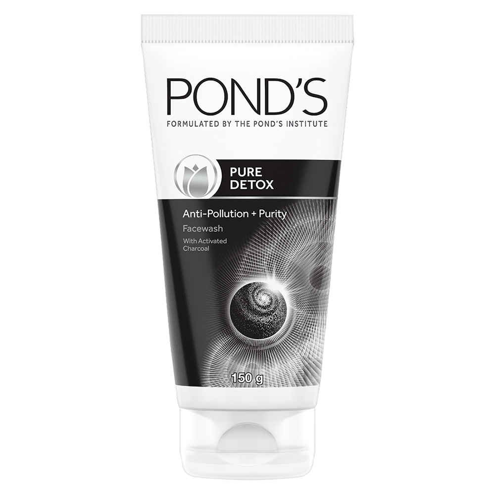 Buy Ponds Bright Miracle Detox Facewash with 10X Power of Charcoal |Detoxifies Skin | 150gm - Purplle