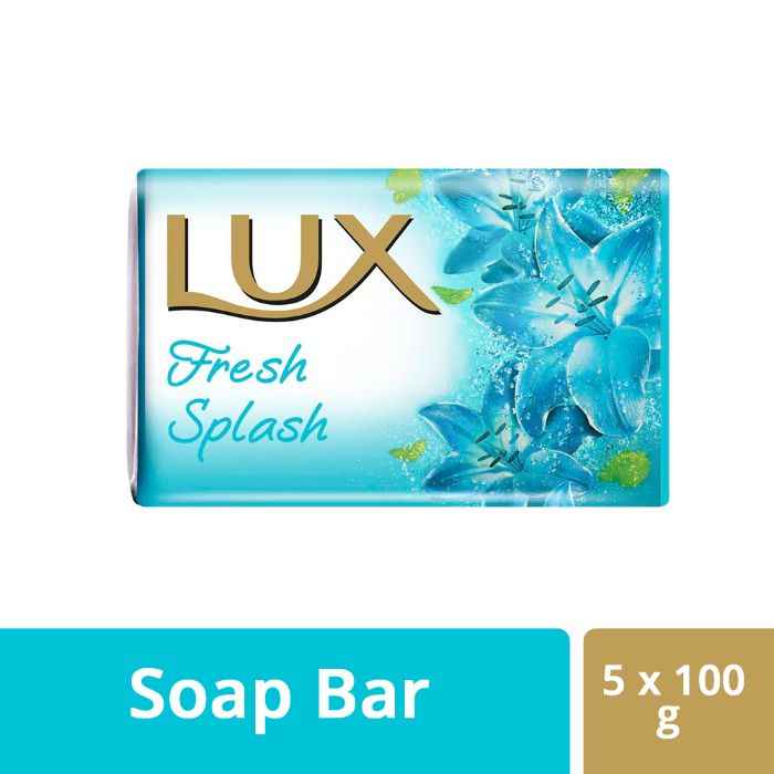 Buy Lux Fresh Splash Water Lily & Cooling Mint Soap Bar (100 g) (Buy 4 Get 1) - Purplle