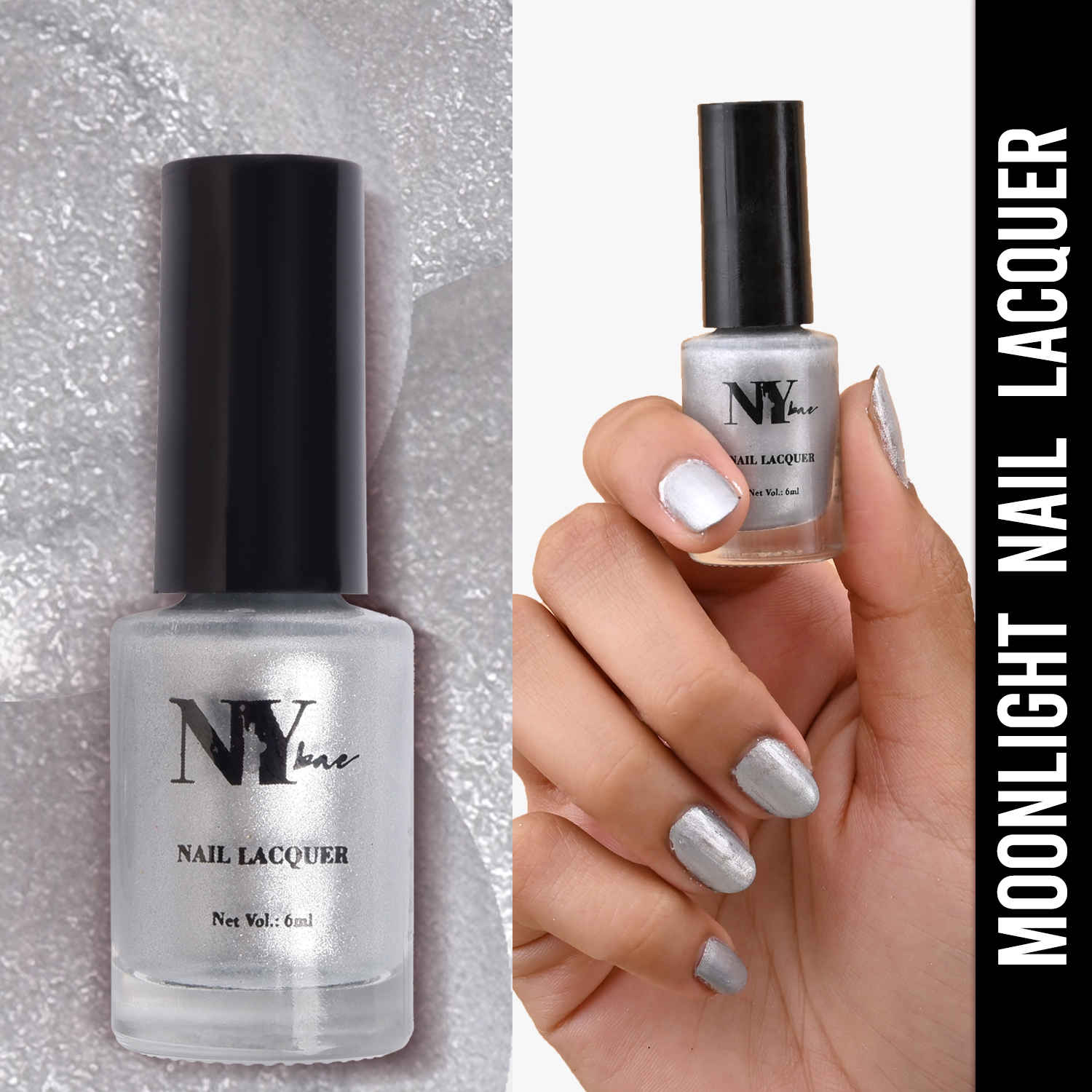 Buy NY Bae Nail Lacquer, Glitter | Shimmer Paint | Chip Resistant Polish | Highly Pigmented - City Hall Moonlight 11 (6 ml) - Purplle