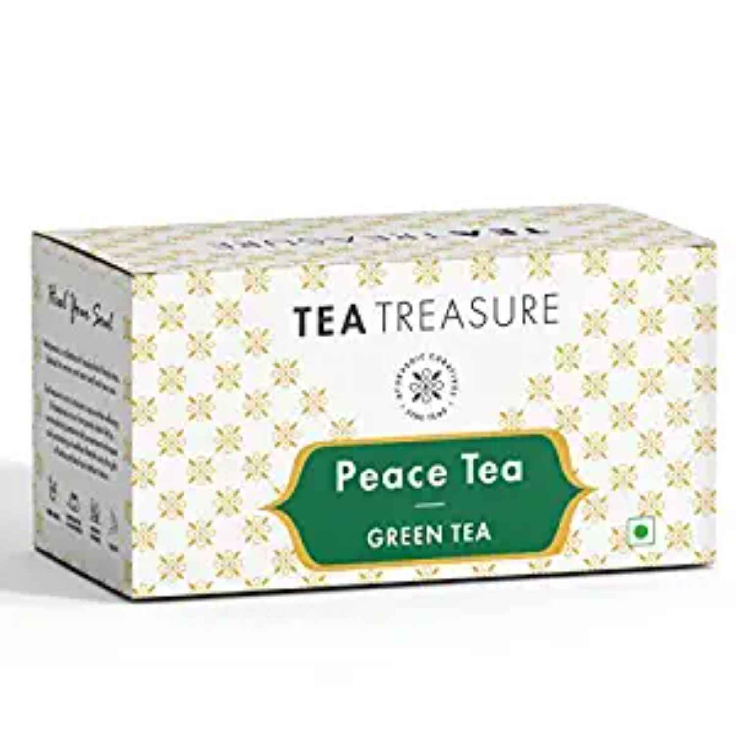 Buy Tea Treasure Peace - Jasmine Flower Green Tea - Antioxidants Rich Calming and Soothing Tea - 1 Teabox (18 Pyramid Tea Bags) - Purplle