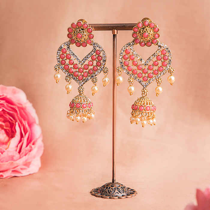 Buy Queen Be Ruby Red Stones Chandelier - EV19017 - Purplle