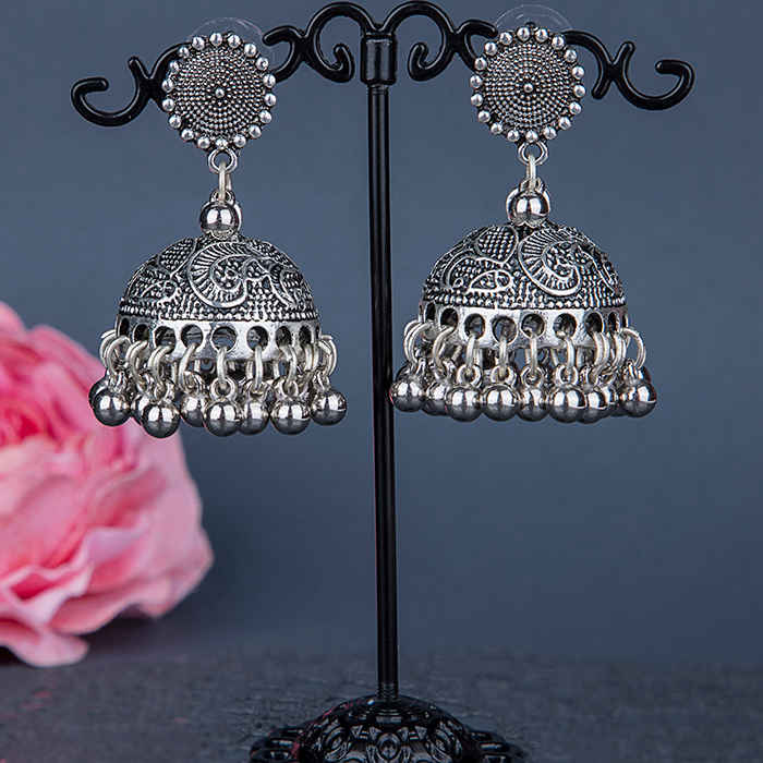 Buy Queen Be Oxidised Circle Design Jhumkis - EP19008 - Purplle