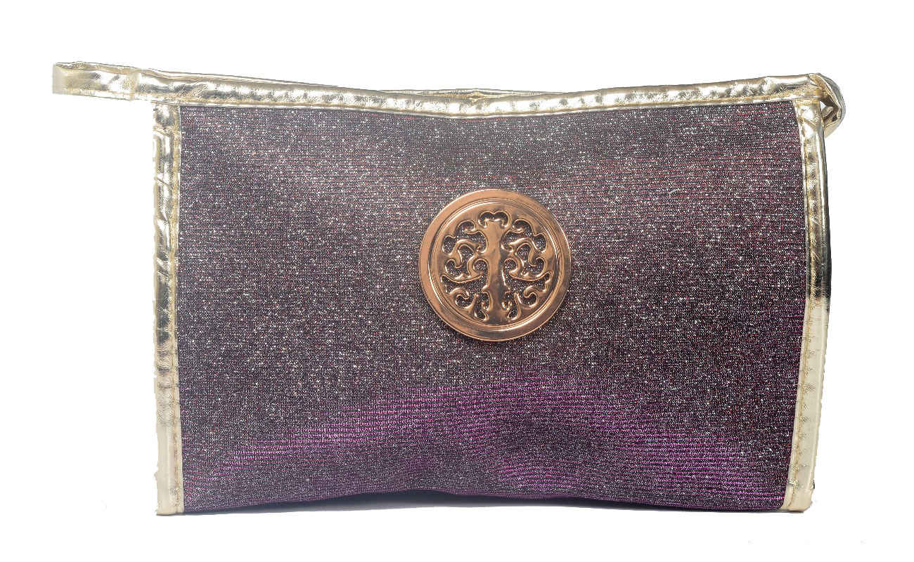 Buy Bonjour Paris Coat Me Women's Multi Purpose Makeup Bag / Vanity Pouch / Travel Kit / Cosmetic Bag Organiser (Purple) - Purplle