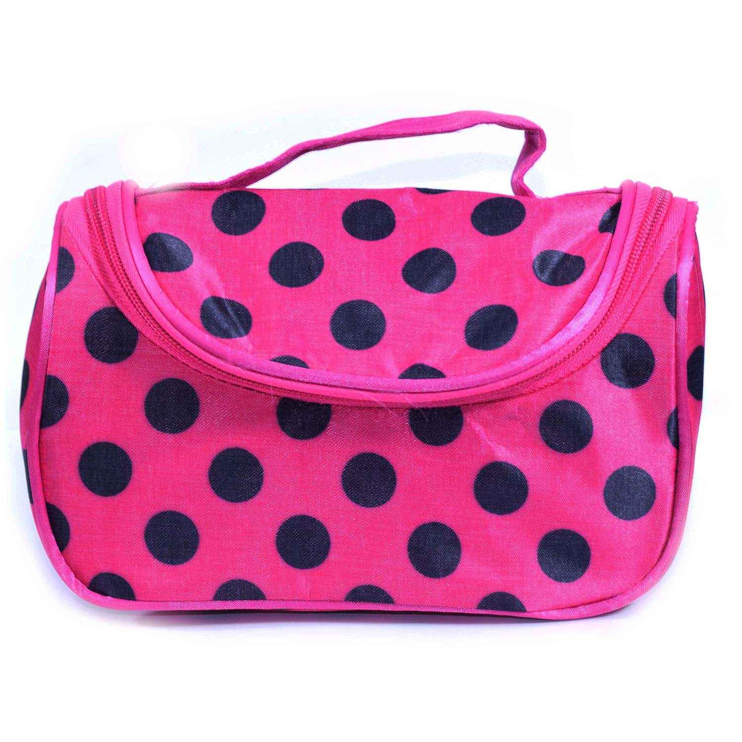 Buy Bonjour Paris Coat Me Women's Multi Purpose Vanity Case / Cosmetic Pouch / Makeup Travel Organiser Kit - Geometric Rani Pink - Purplle