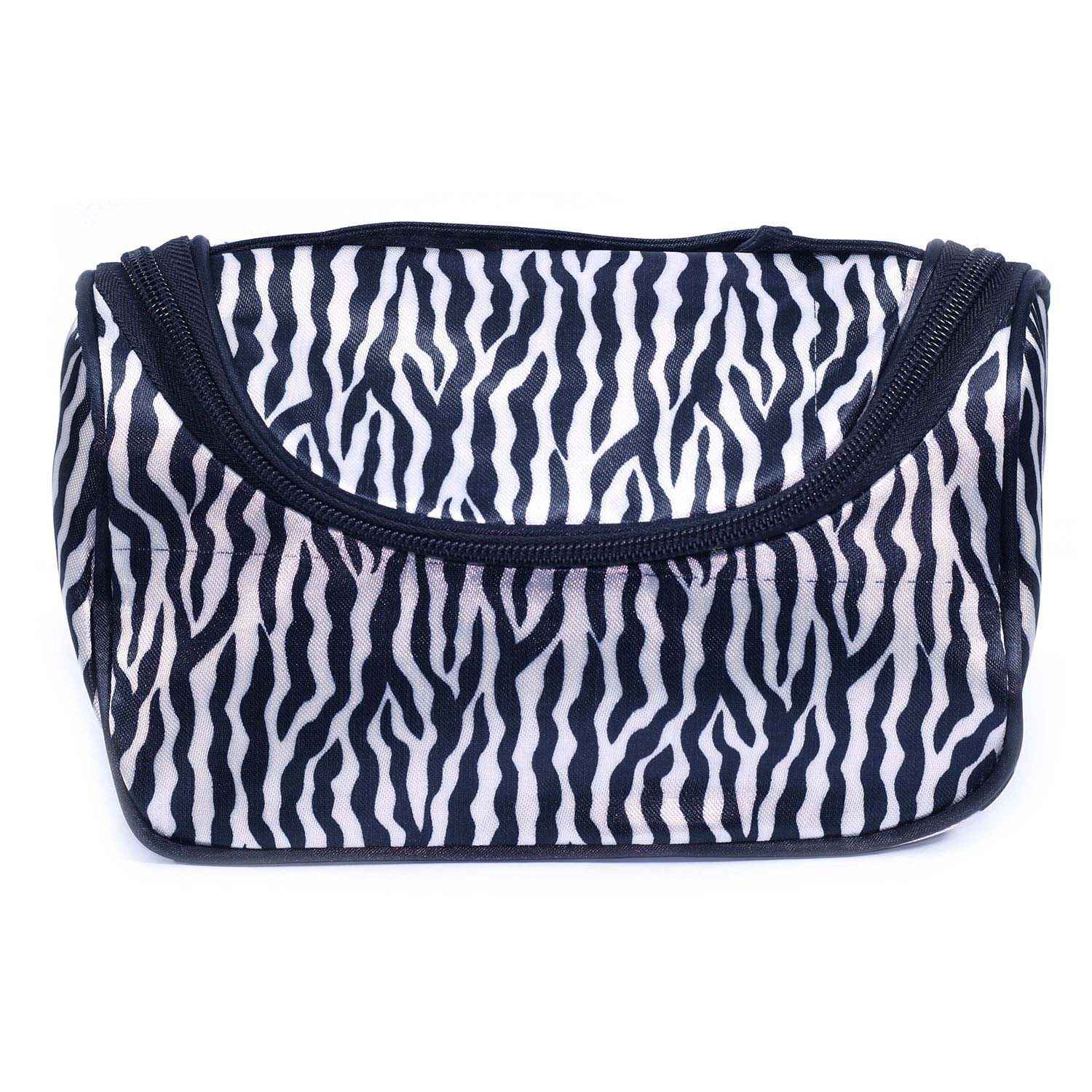 Buy Bonjour Paris Coat Me Women's Multi Purpose Vanity Case / Cosmetic Pouch / Makeup Travel Organiser Kit - Black and White Zebra Stripes - Purplle