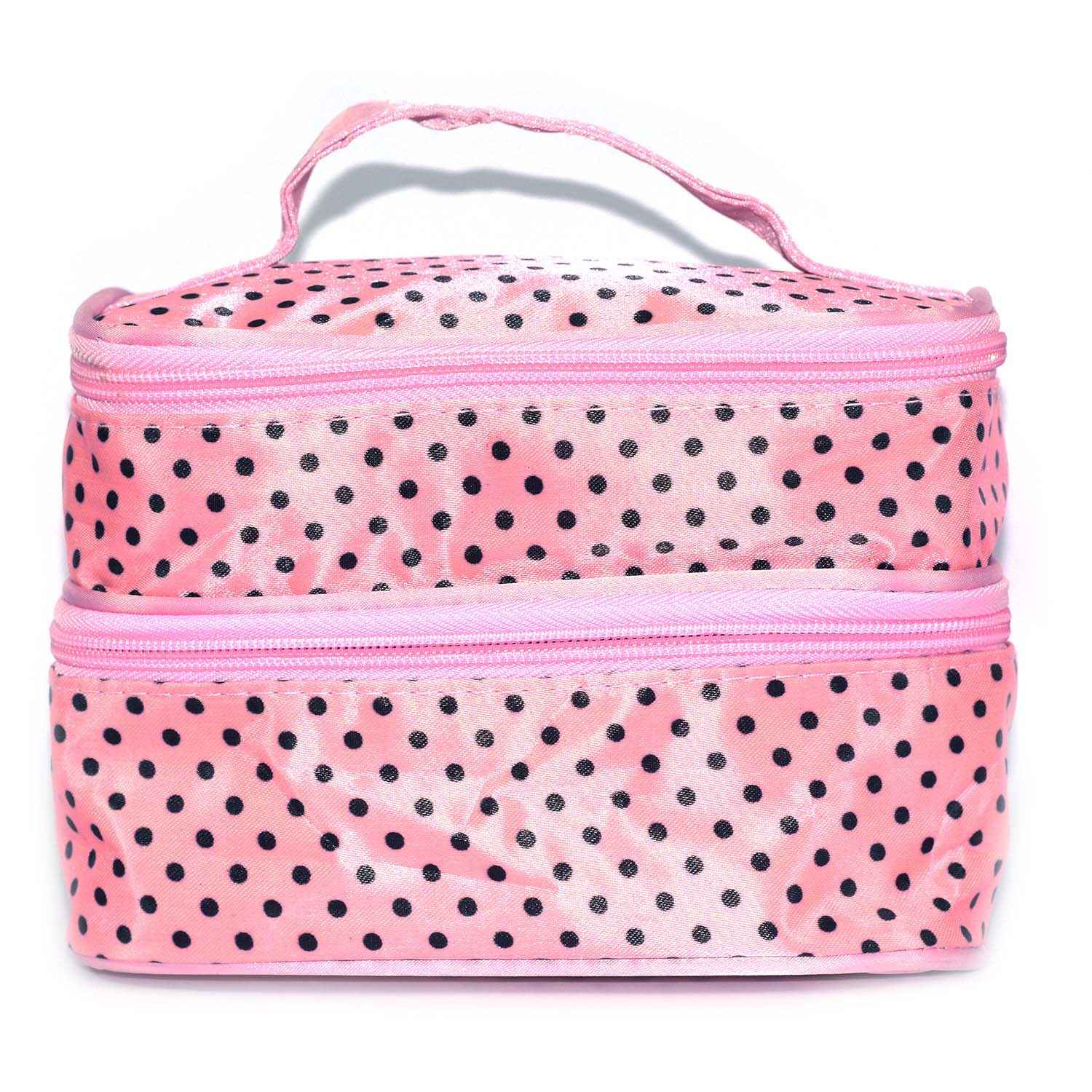 Buy Bonjour Paris Coat Me Women's Multi Purpose Double compartment Vanity Case / Cosmetic Pouch / Makeup Travel Organiser Kit - Baby Pink - Purplle