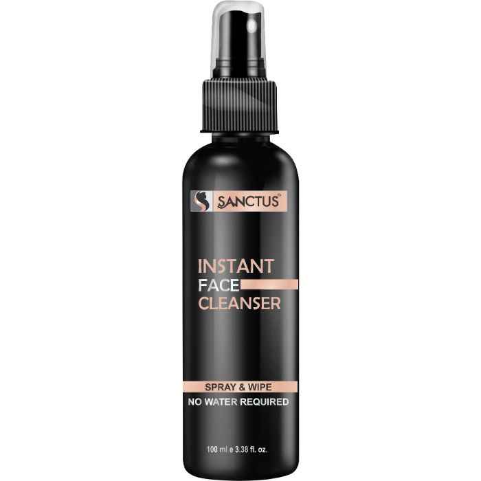 Buy Sanctus' Instant Face Cleanser - Wash Your Face Without Water - (100 ml) (Just Spray & Wipe to a Cleaner & Brighter Face Anytime) - Purplle