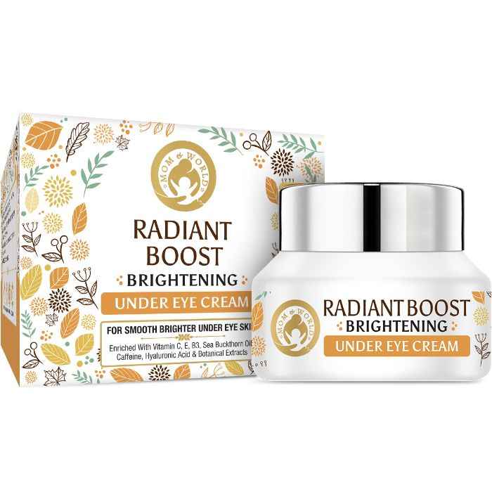 Buy Mom & World Radiant Boost Brightening Under Eye Cream, (30 g) - For Smooth Brighter Under Eye Skin - Purplle