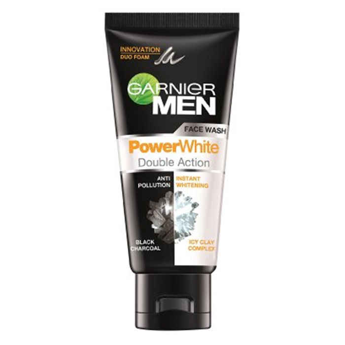 Buy Garnier Men Power White Anti-Pollution Double Action Facewash (50 g) - Purplle