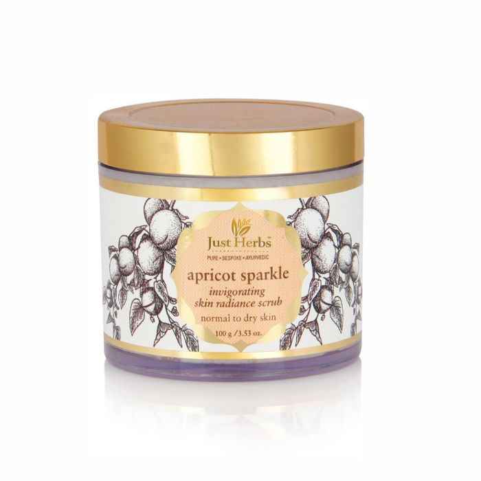 Buy Just Herbs Apricot Sparkle Invigorating Skin Radiance Scrub (100 g) - Purplle