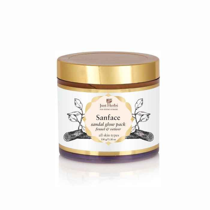 Buy Just Herbs Sanface Skin Tightening Sandal Glow Pack (150 g) - Purplle