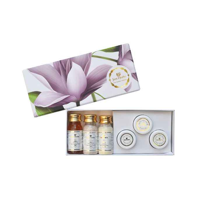 Buy Just Herbs Just Herbs essentials 6 step mini kit - combination skin - Purplle