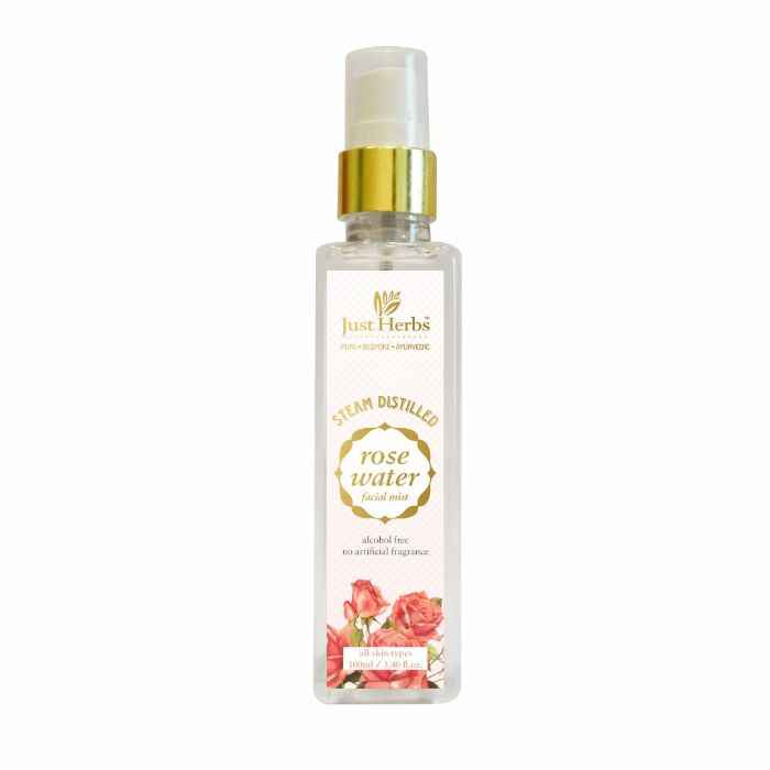 Buy Just Herbs Steam distilled rose water facial mist (100 ml) - Purplle