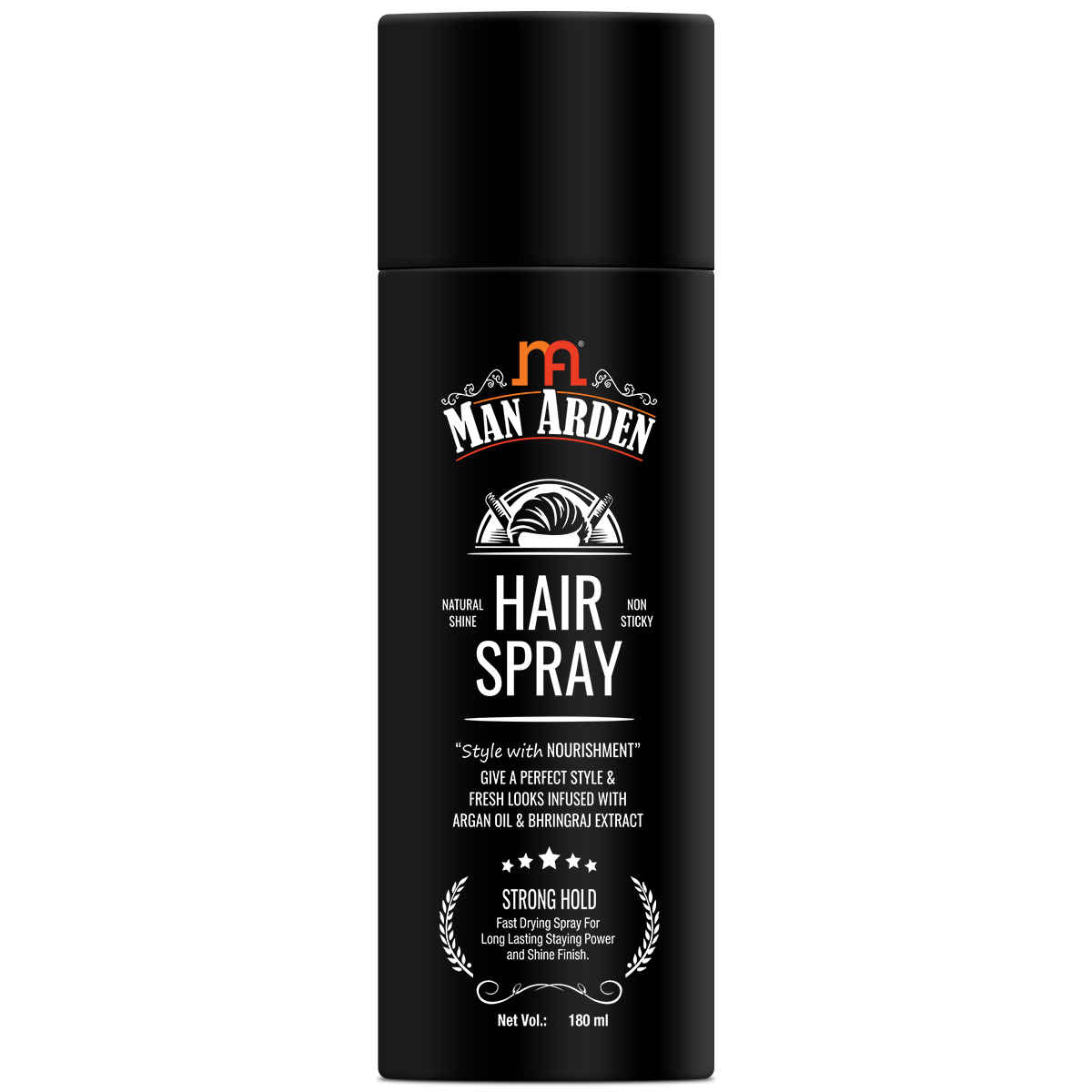 Buy Man Arden Hair Spray - Strong Hold, Styling with Nourishment - Argan Oil and Bhringraj, 180 ml (MNARDN302) - Purplle