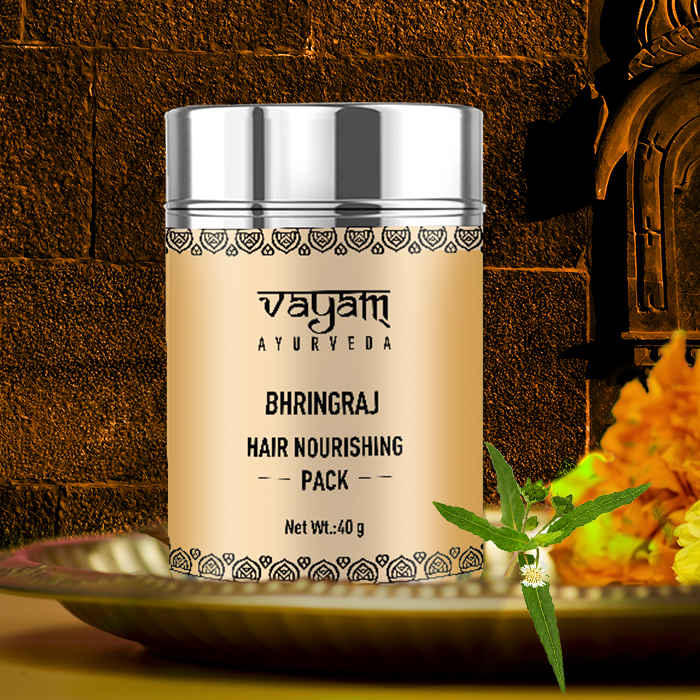 Buy Vayam Ayurveda Hair Nourishing Pack - Bhringraj (40 g) | Ayurvedic | Natural | Herbal | Pure | Sulphate free | Paraben Free - Purplle
