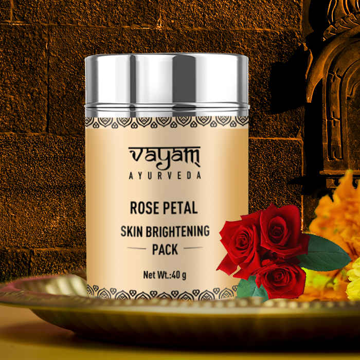 Buy Vayam Ayurveda Skin Brightening Face Pack - Rose Petal (40 g) | Ayurvedic | Natural | Herbal | Pure | Sulphate free | Paraben Free - Purplle