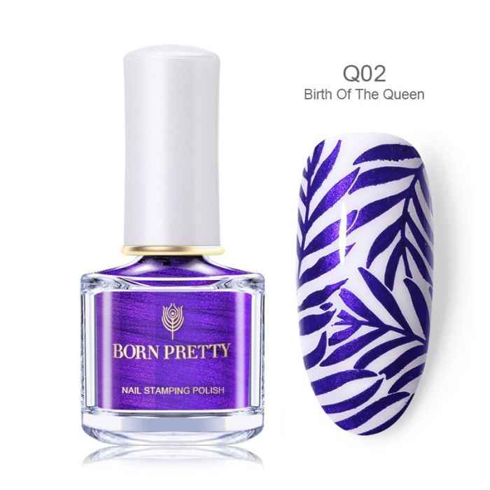 Buy BORN PRETTY Nail Art Stamping Polish Newly Sweet Style Manicure Plate Printing Varnish Candy Nail Stamp Lacquer (Birth of the Queen) (BP-Q02) (6 ml) - Purplle