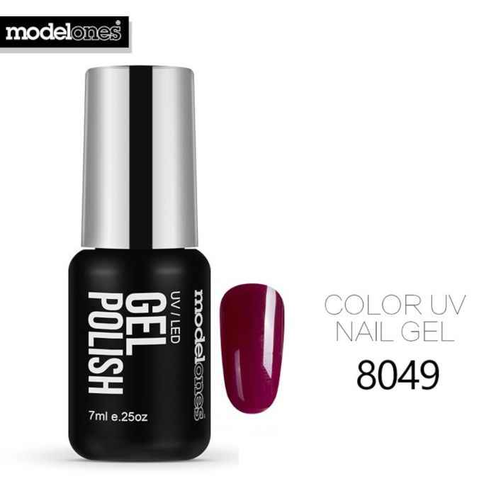 Buy Modelones Classic Color Gel UV Nail Gel Lacquer Soak Off UV Lamp Nail Gel Polish Long Lasting Glitter UV Nail Polish (8049) (7 ml) - Purplle
