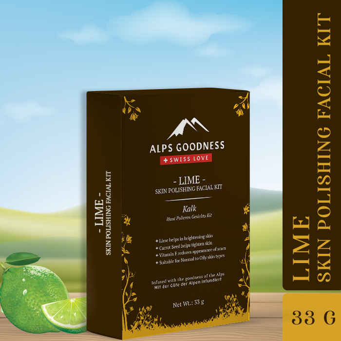 Buy Alps Goodness Lime Skin Polishing Facial Kit (33 g) - Purplle