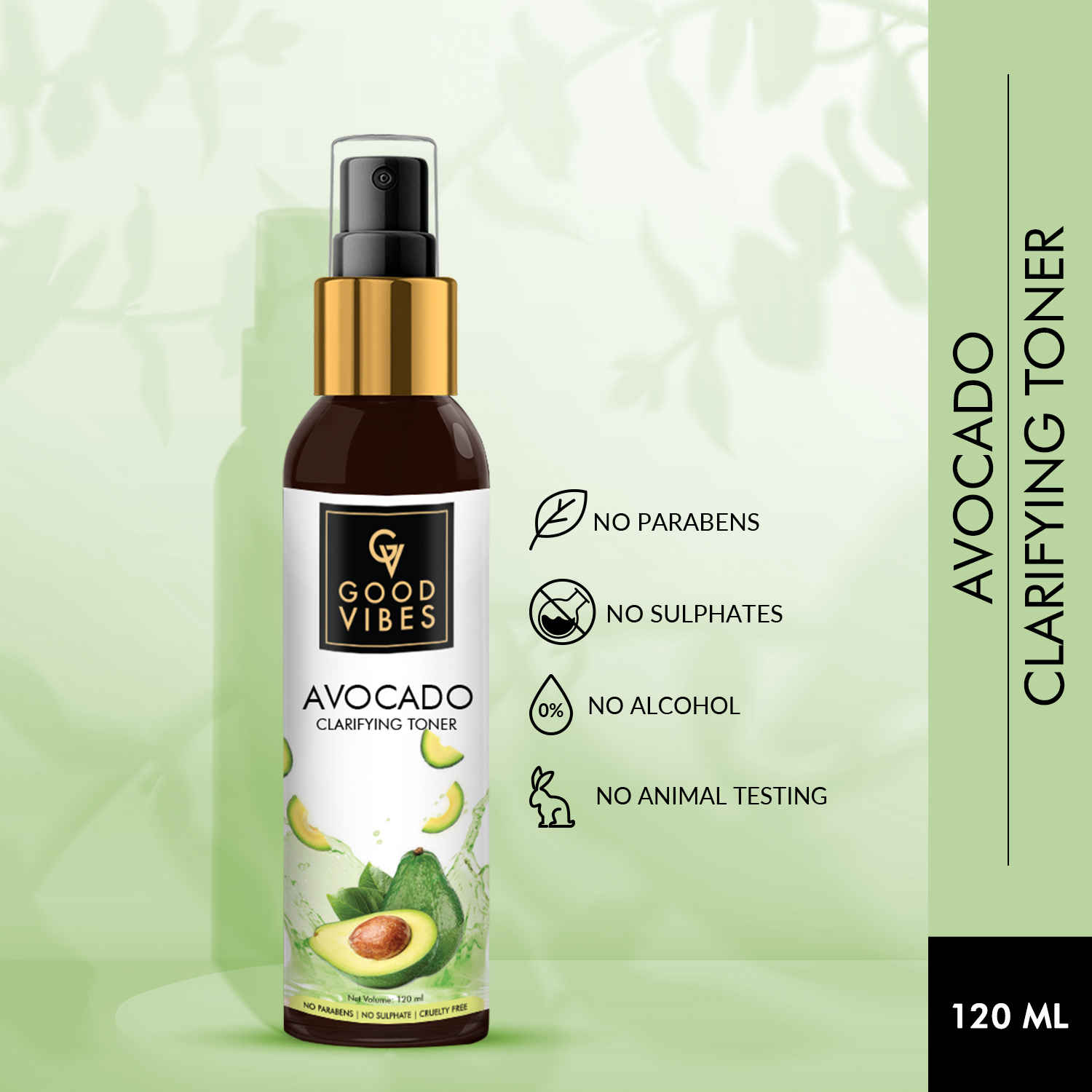 Buy Good Vibes Clarifying Toner - Avocado (120 ml) - Purplle