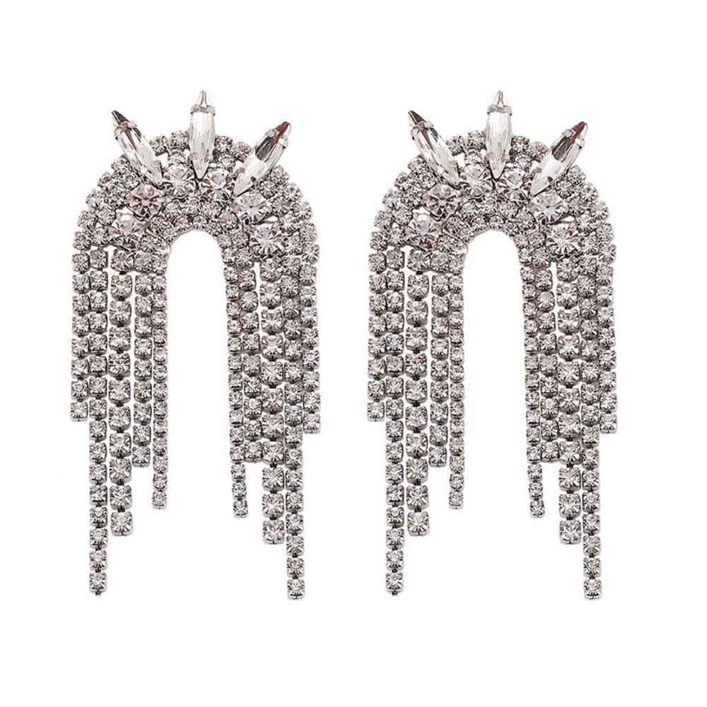 Buy Ferosh Almas Silver Diamond Earrings - Purplle