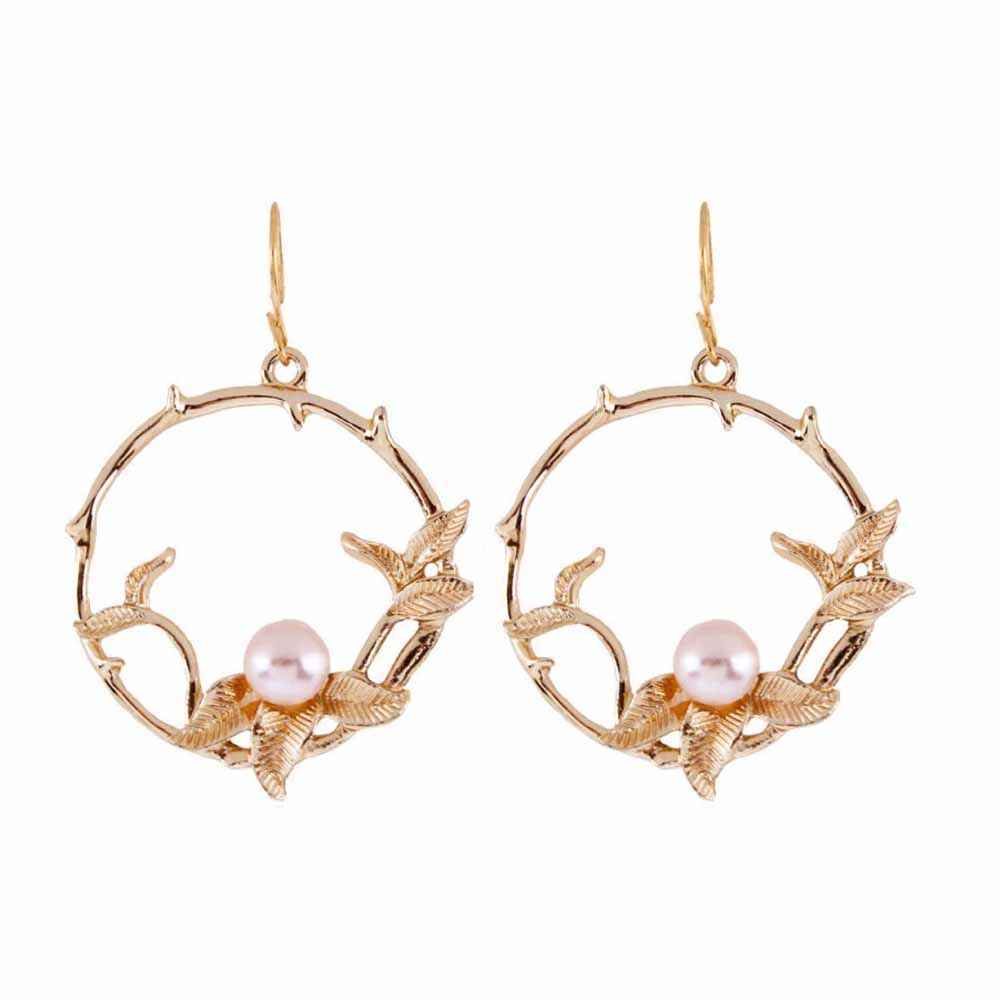 Buy Ferosh Carnation Artistic Floral Drop Earrings - Purplle