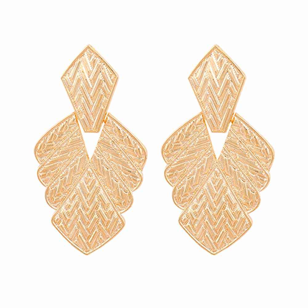 Buy Ferosh Orinda Gazing Golden Earrings - Purplle