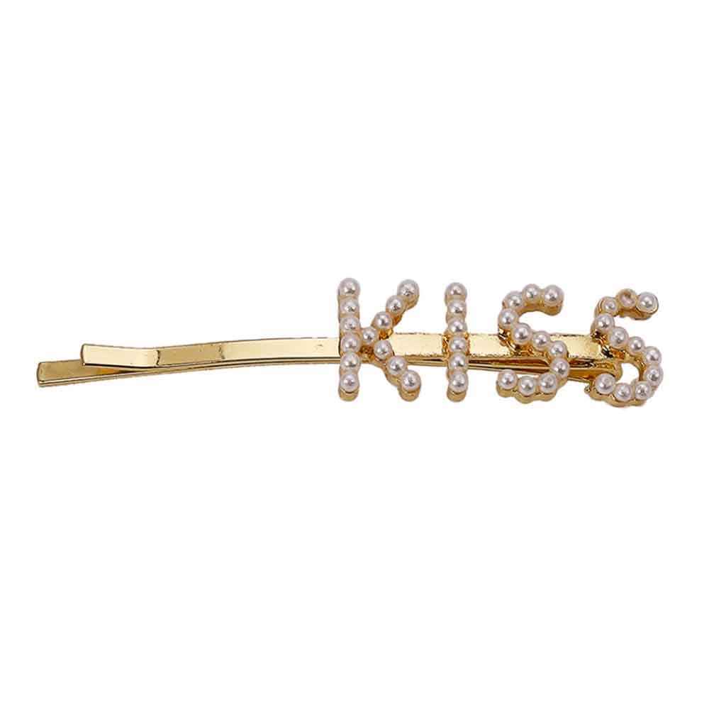Buy Ferosh Kiss Pearl Golden Hair Pin - Purplle