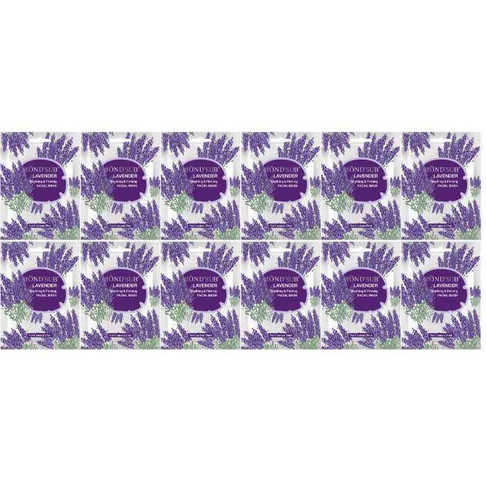 Buy Mond'Sub Lavender Soothing & Firming Face Mask Sheets Pack of 12 - Purplle