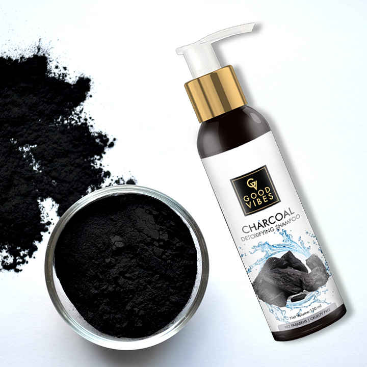 Buy Good Vibes Detoxifying Shampoo - Charcoal (120 ml) - Purplle
