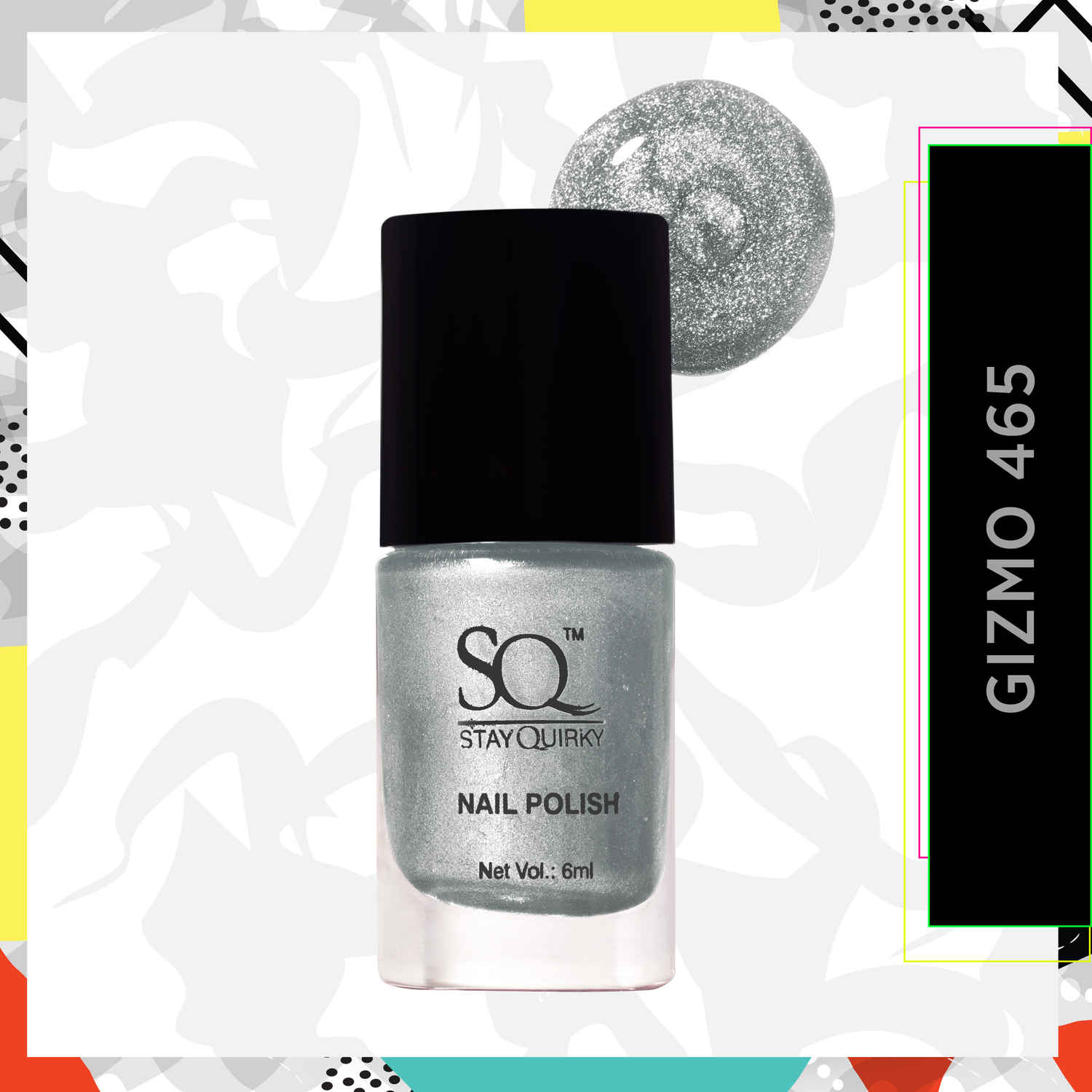Buy Stay Quirky Nail Polish, Grey - Gizmo 465 (6 ml) - Purplle