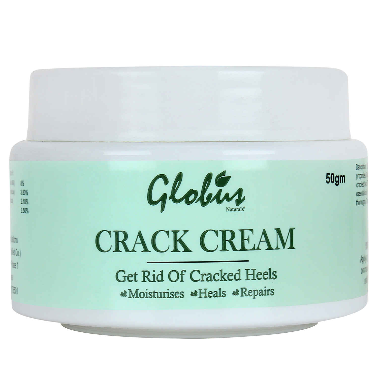 Buy Globus Naturals Crack Cream For Dry Cracked Heels & Feet (50 g) - Purplle