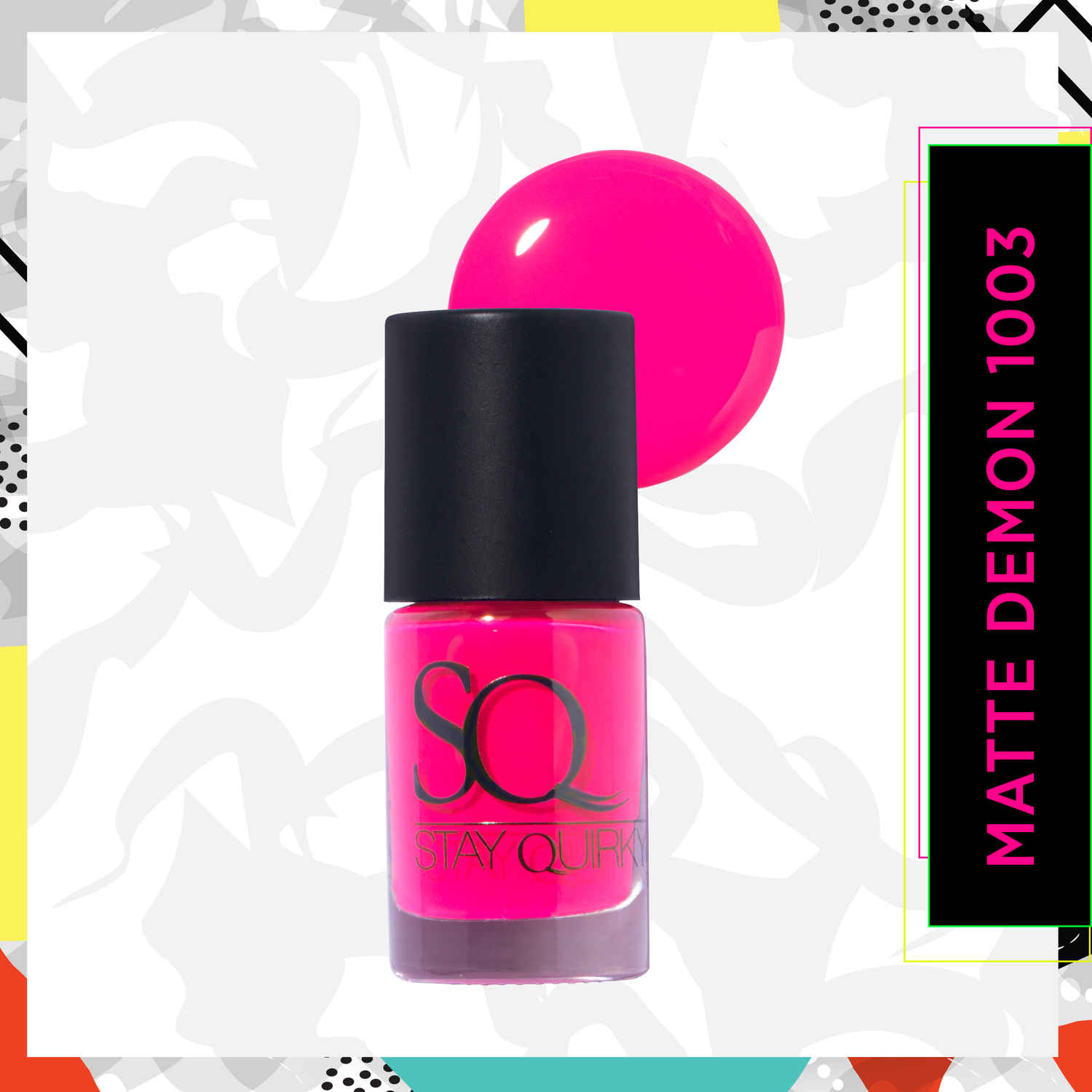 Buy Stay Quirky Nail Polish, Matte Effect, Fluorescent - Matte Demon 1003 (6 ml) - Purplle