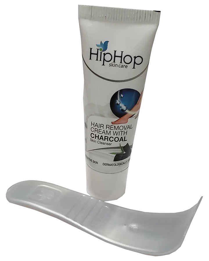 Buy HipHop Skincare Hair Removal Cream with Charcoal, Hair-free, Smooth & Nourished Skin, Sensitive Skin Formula, Dermatologically Tested (15 GM) - Free Sample - Purplle