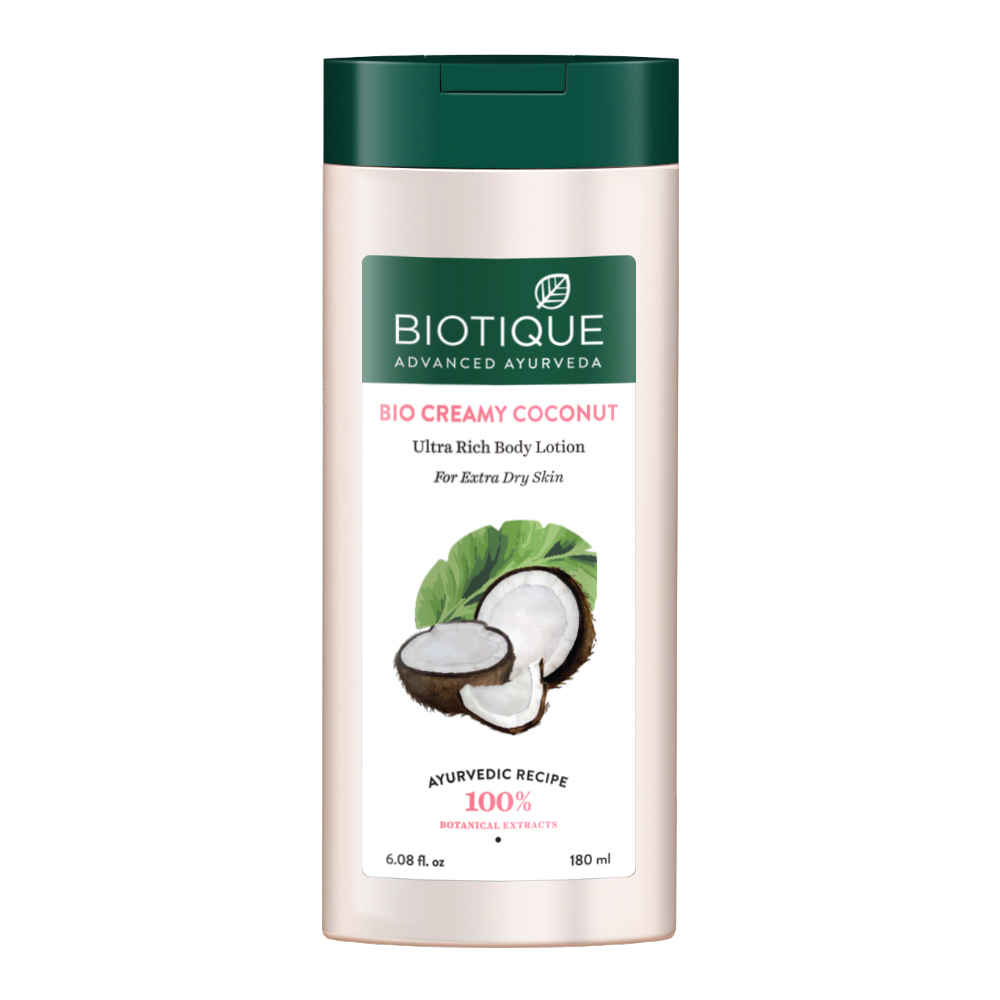 Buy Biotique Bio Creamy Coconut Ultra Rich Body Lotion (180 ml) - Purplle