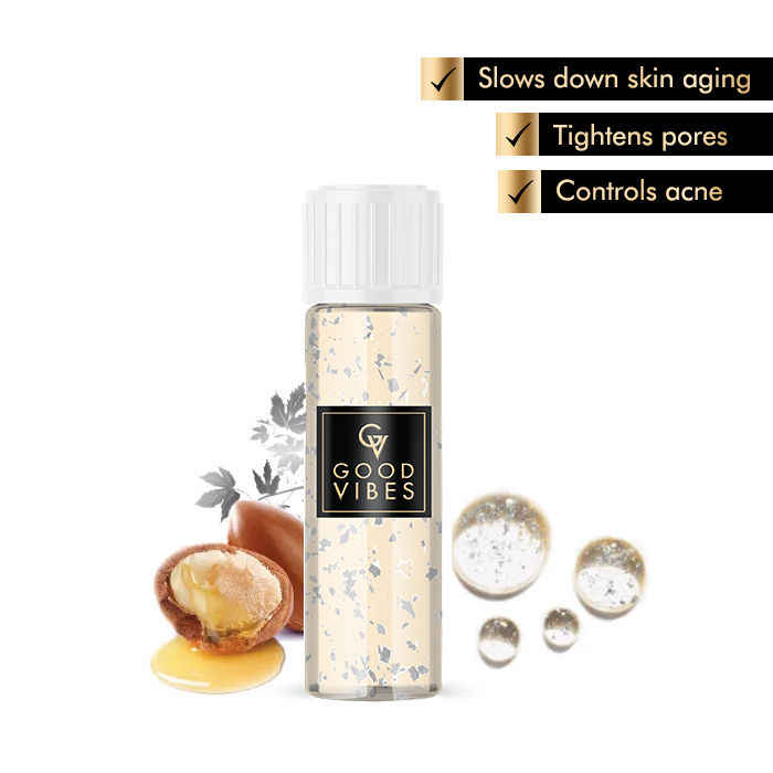 Buy Good Vibes Facial Oil with Silver Leaves - (Argan) Travel Size (4 ml) - Purplle