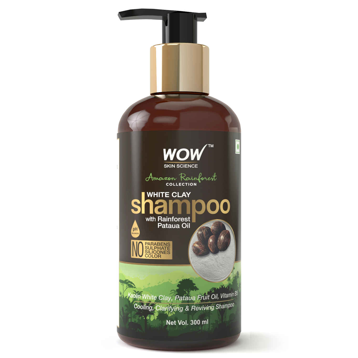 Buy WOW Skin Science Amazon Rainforest Collection White Clay Shampoo - Purplle